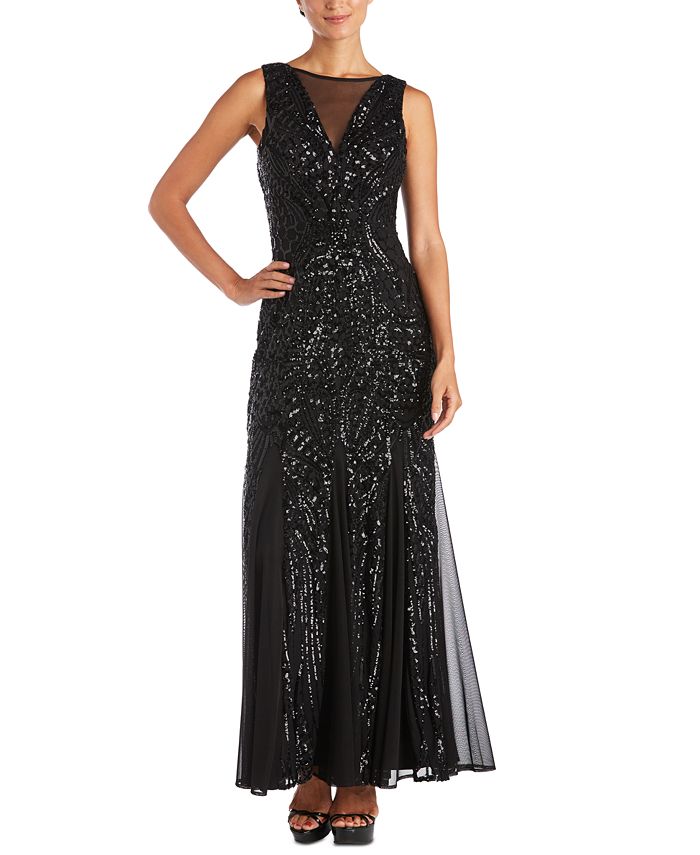 Nightway Petite Allover-Sequin Gown & Reviews - Dresses - Petites - Macy's