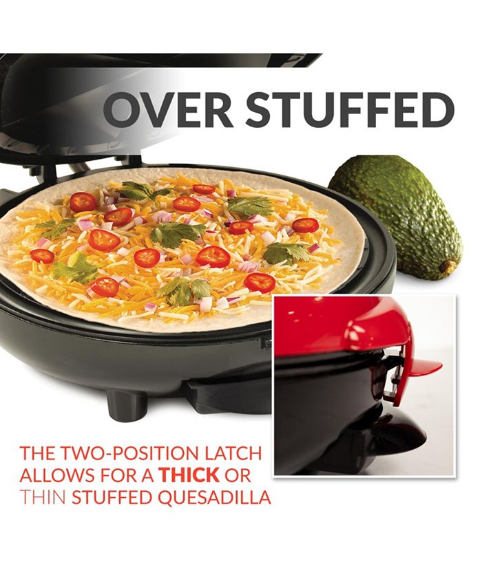 Nostalgia Taco Tuesday TTEQM8RD Deluxe 6Wedge Electric Quesadilla