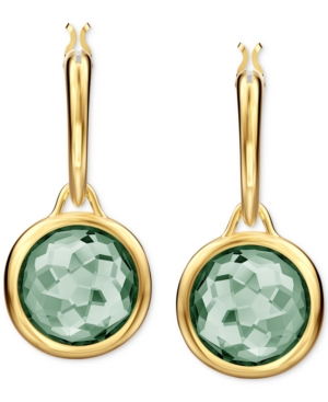 image of Swarovski Crystal Bezel Drop Earrings