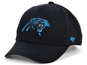 47 Brand Carolina Panthers Kids Team Color Mvp Cap In Black