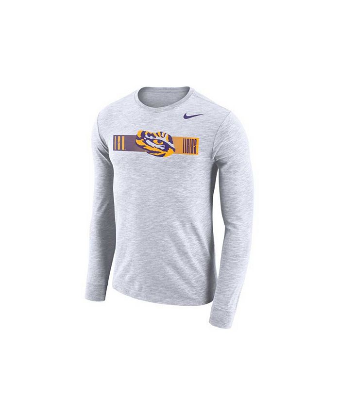 Nike Men's LSU Tigers Dri-Fit Cotton Slub Long Sleeve T-Shirt - Macy's