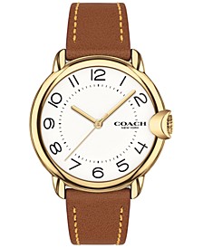 Women's Arden Saddle Leather Strap Watch 36mm