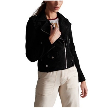 Superdry Women's Rylee Suede Biker Jacket