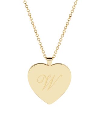 Isabel Initial Heart Gold-Plated Pendant Necklace