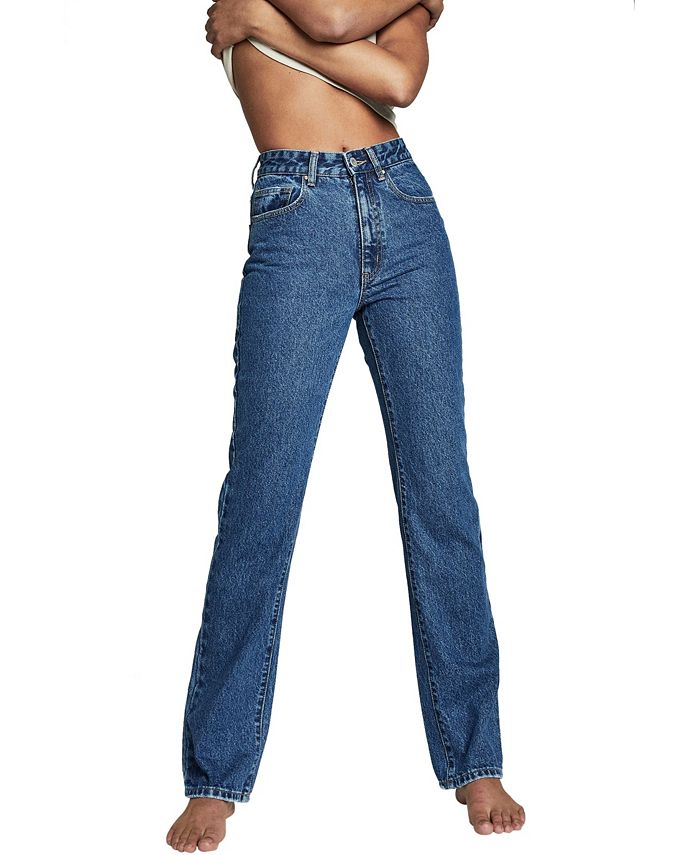 COTTON ON Women's Long Straight Leg Denim Jeans - Macy's