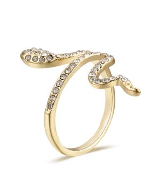 Crystal Snake Bypass Ring