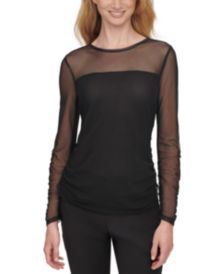 Long-Sleeve Mesh Top 