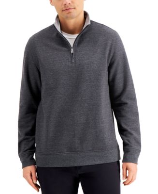 Club Room Men's Stretch Quarter-Zip Fleece Sweatshirt, Created for Macy ...