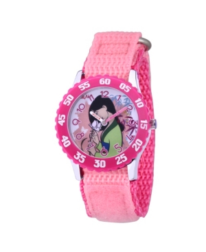 Ewatchfactory Kids' Disney Princess Mulan Girls' Stainless Steel Watch 32mm In Pink