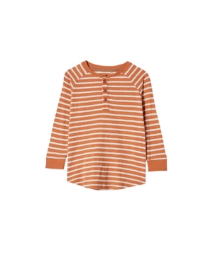 image of Cotton On Little Boys Maddox Long Sleeve Henley Tee