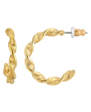 image of 2028 Gold-Tone Twist Hoop Earring