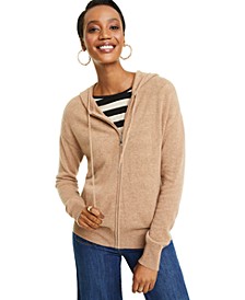 Cashmere Zip-Front Hoodie, In Regular and Petites, Created for Macy's