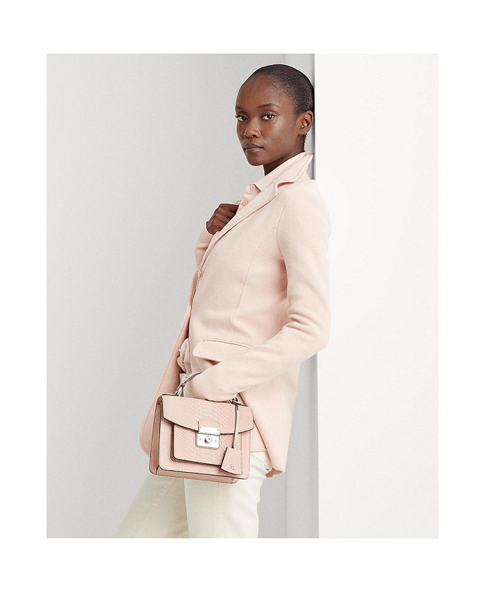 Lauren Ralph Lauren Suede & Python-Embossed Leather Beckett Satchel ...