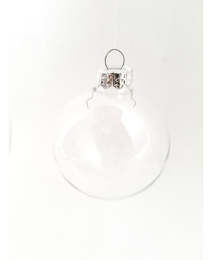 Whitehurst Glass Christmas Ornaments, Box Of 40 In Clear