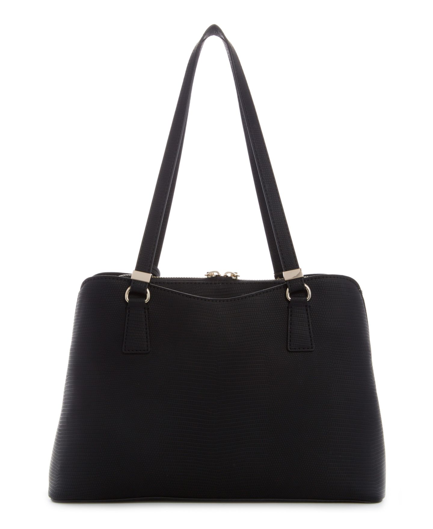 Женская сумка GUESS Lyndi Large Girlfriend Satchel, цвет: Чёрный — фото 6