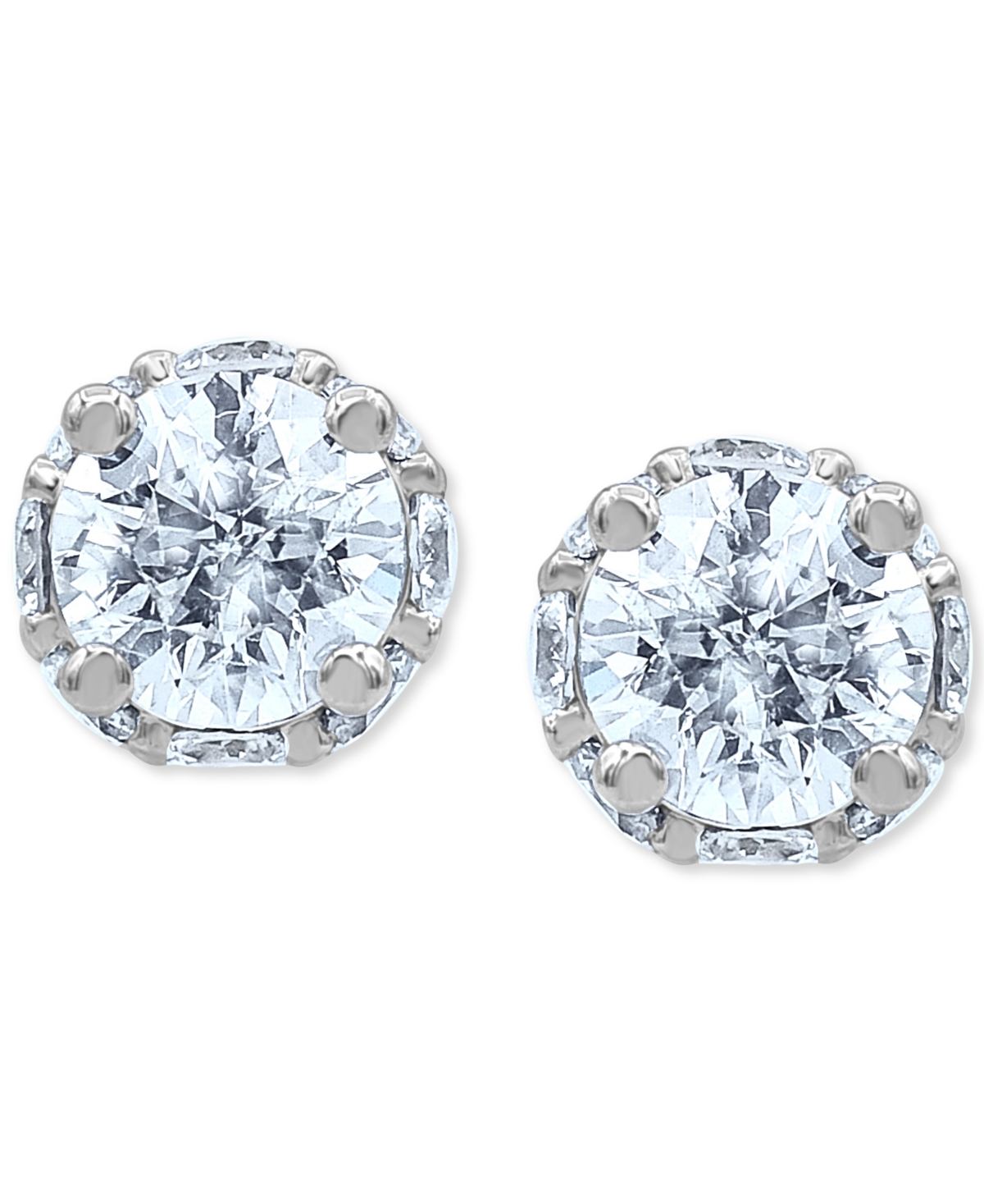 Diamond (1 ct. t.w.) Halo Stud Earrings in 14K White, Yellow and Rose Gold