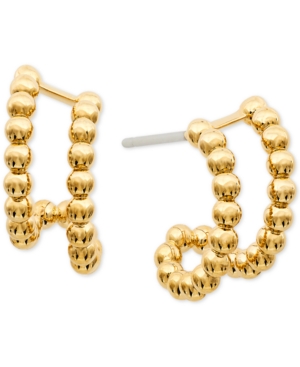 image of Ava Nadri Bead Double-Row Open Hoop Earrings