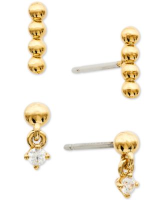 AVA NADRI - 2-Pc. Set Cubic Zirconia & Bead Earrings