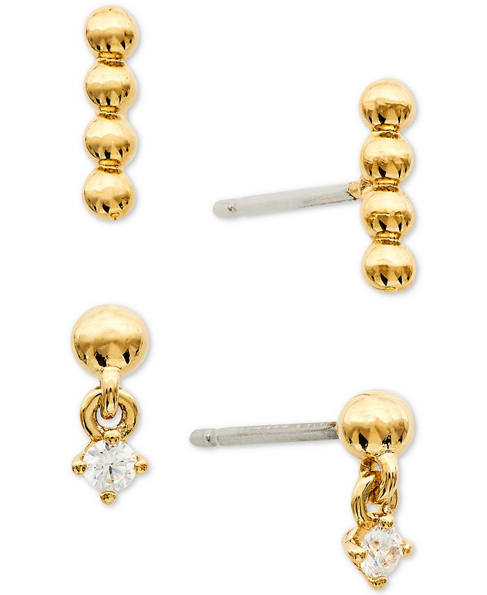 AVA NADRI - 2-Pc. Set Cubic Zirconia & Bead Earrings
