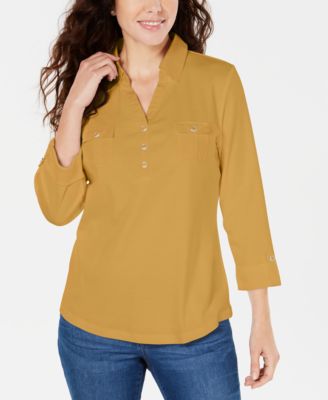 macy's ladies petite tops