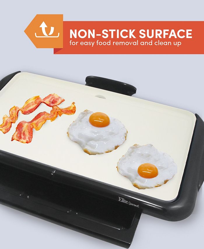 Elite Gourmet Electric 18" Ceramic Griddle with Warming Drawer Macy's