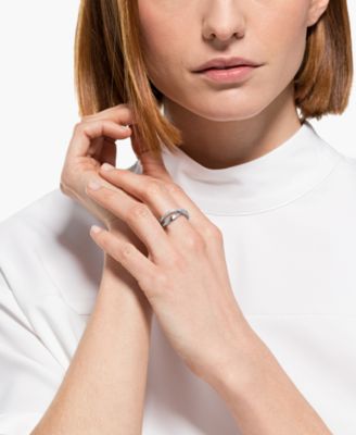 Swarovski Silver-Tone Crystal Twist Double-Row Ring - Macy's Swarovski Silver-Tone Crystal Twist Double-Row Ring - Macy's