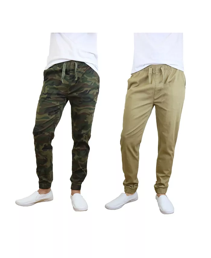 Men's Basic Stretch Twill Joggers, Pack of 2 - thumbnail 7