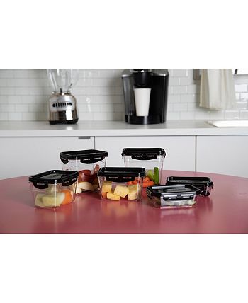 Mind Reader - Polycarbonate Shatter-Proof Unbreakable 24-Pc. Food Storage Meal Prep Containers with Airtight Locking Lids