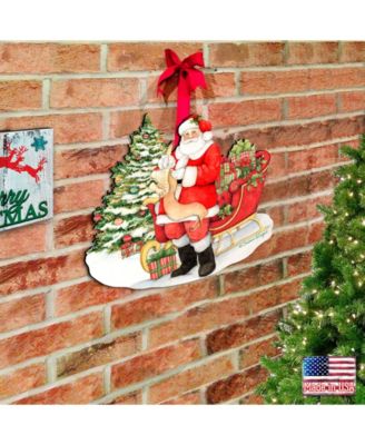 by Susan Winget Classic Christmas Wish List Santa Wall and Door Decor