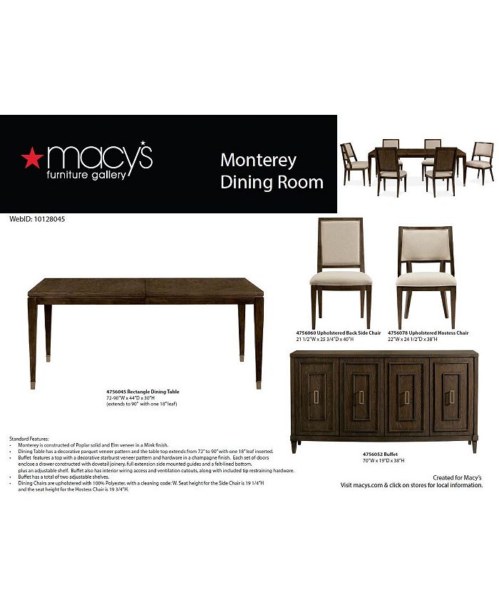 Furniture Monterey Dining Furniture Collection, Created for Macy's