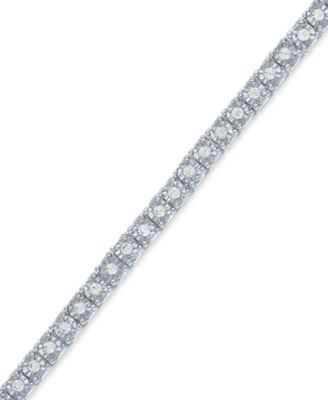 Diamond Tennis Bracelet (1 ct. t.w.) in Sterling Silver, 14k Gold-Plated Sterling Silver or 14k Rose Gold-Plated Sterling Silver