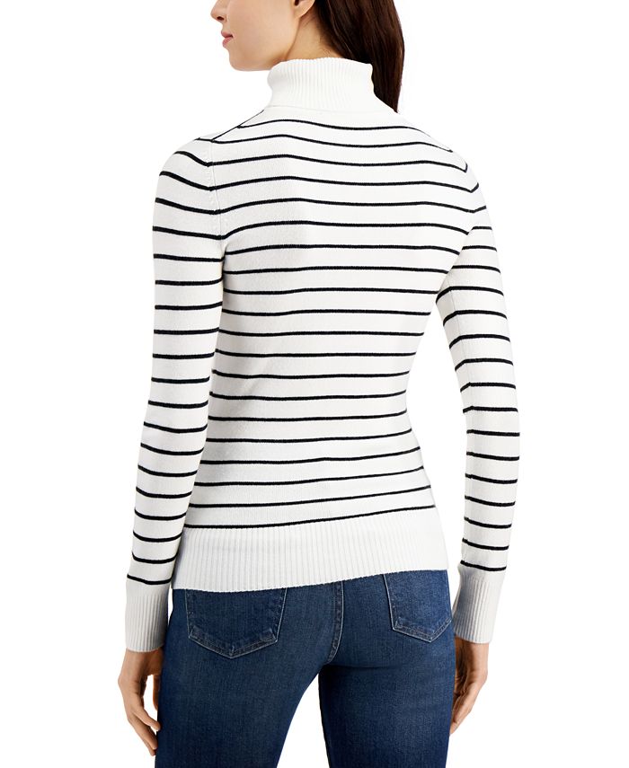 French Connection Striped Turtleneck Sweater Macy's