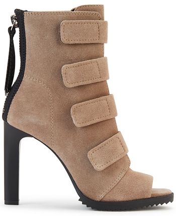 Dkny Blake Lug Sole Peep Toe Booties Reviews Sandals Shoes Macy S