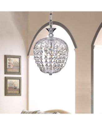 Silver 8" 1-Light Indoor Chandelier with Light Kit