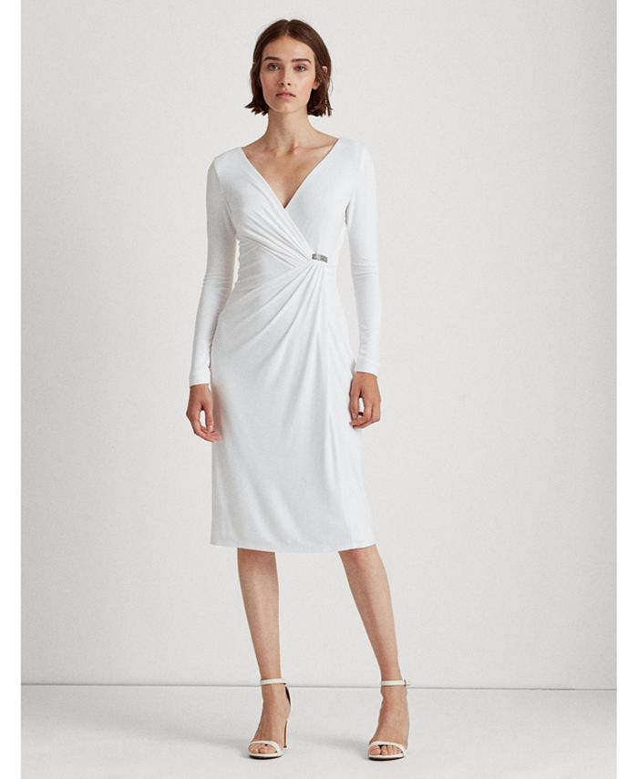 Lauren Ralph Lauren Embellished Jersey Dress & Reviews - Dresses - Women -  Macy's