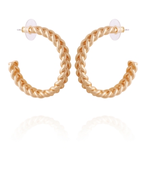 image of T Tahari Women-s Fashionable Florals Hoop Earring