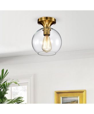 Gorden 7.9" 1-Light Indoor Flush Mount Chandelier with Light Kit