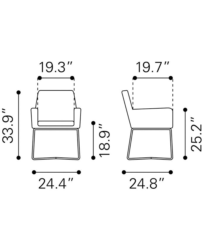 Zuo Honoria Arm Chair & Reviews Furniture Macy's