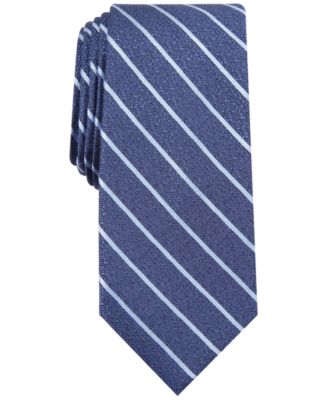 Alfani Men's Primrose Slim Textured Stripe Tie, Created for Macy's - Macy's