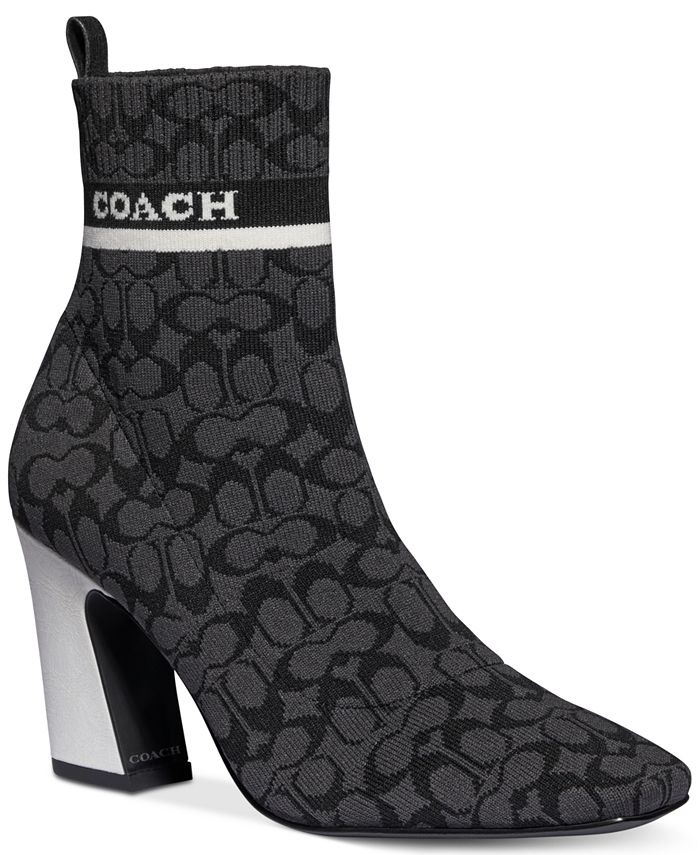COACH Women's Tasha Logo Sock Booties & Reviews - Boots - Shoes - Macy's