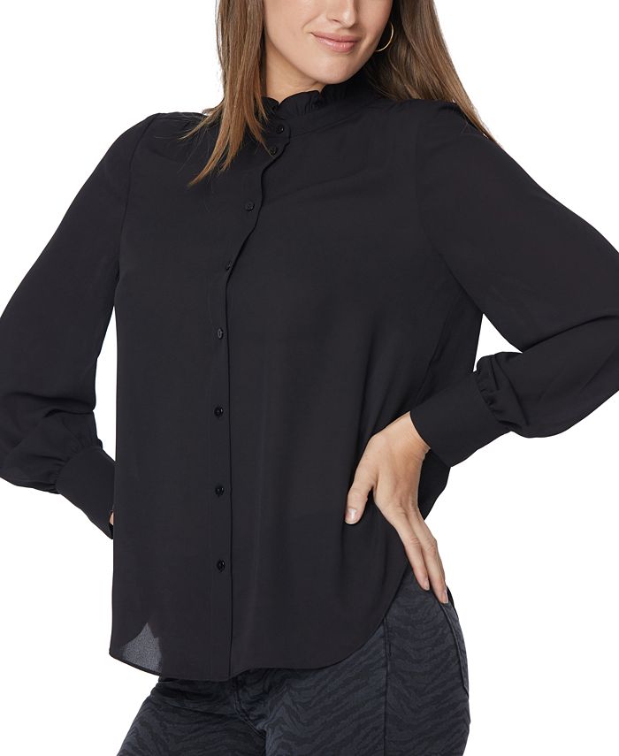 nydj ruffle neck blouse