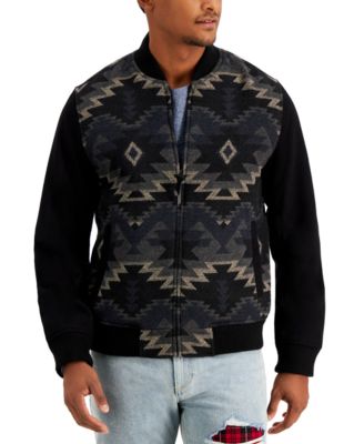 Sun + Stone - Men's Geometric Zip-Front Jacket