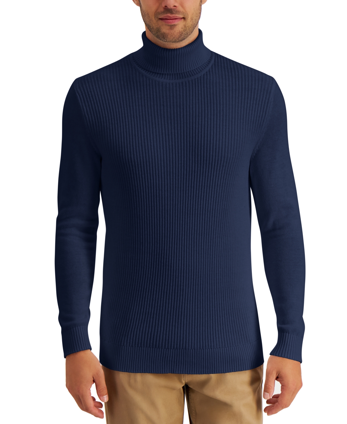 Club Room Men s Textured Cotton Turtleneck Sweater Created for