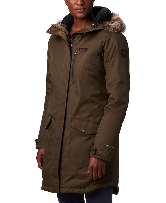 Buy Columbia White Suttle Mountain Long Insulated Jacket For women