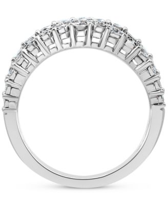 Diamond Multi-Row Crossover Statement Ring (1 ct. t.w.) in Sterling Silver 