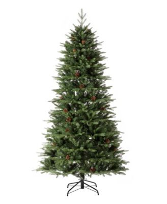 7ft Pre-Lit Green Fir Artificial Christmas Tree with 500 LED Lights, Multi-color, remote controller