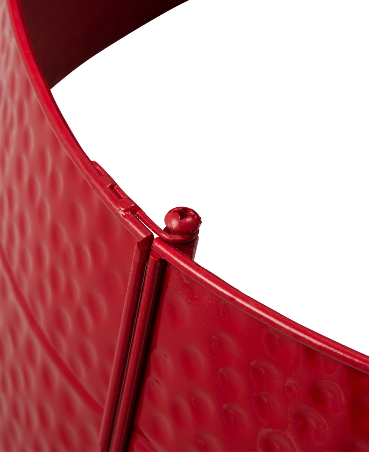 GlitzhomeHammered Metal Tree Collar - Red