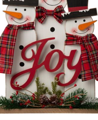 Wooden Snowman Family Table or Standing Decor