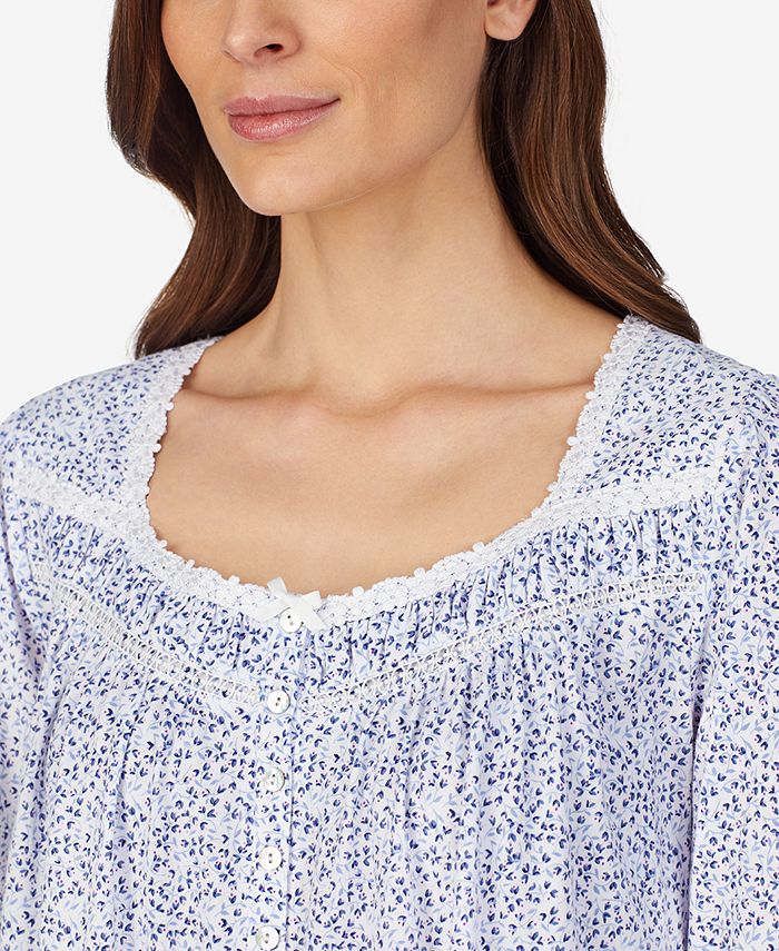 Eileen West Long Sleeve Cotton Knit Nightgown Macy's