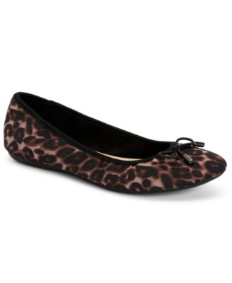leopard flat shoes